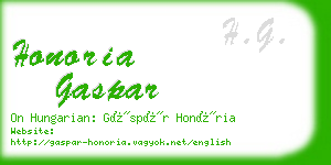 honoria gaspar business card